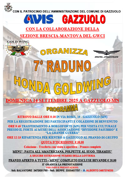 Raduno Honda Gold Wing 2025 Gazzuolo (MN)
