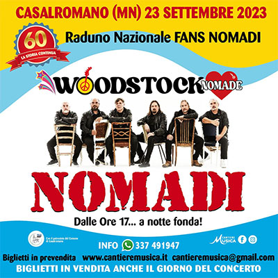 Raduno fan e concerto Nomadi Casalromano (Mantova) 2023