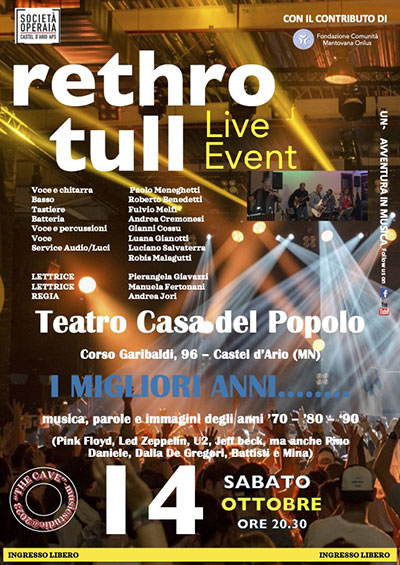 concerto Rethro Tull Castel d'ario (MN) 14/10/2023