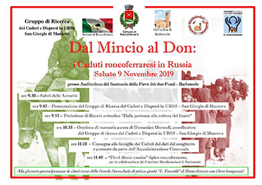 celebrazioni ricordo Caduti Roncoferraresi in Russia 9/11/2019