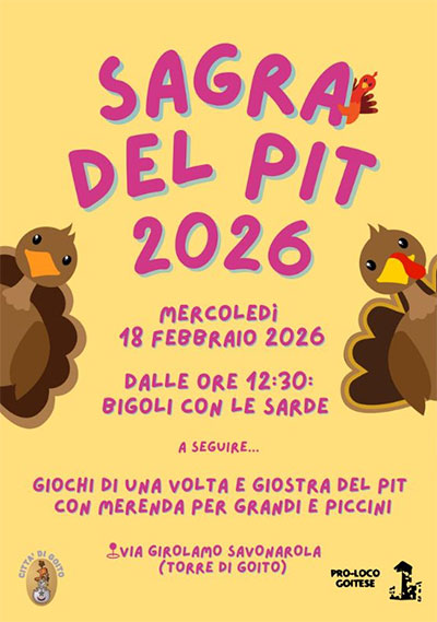 Sagra del pit 2026 Torre di Goito (MN)