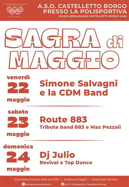 Sagra di maggio 2026 Castelletto Borgo (MN)