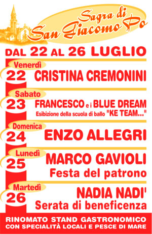 Sagra San Giacomo Po Mantova 2016