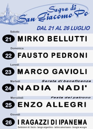 Sagra San Giacomo Po (MN) 2018