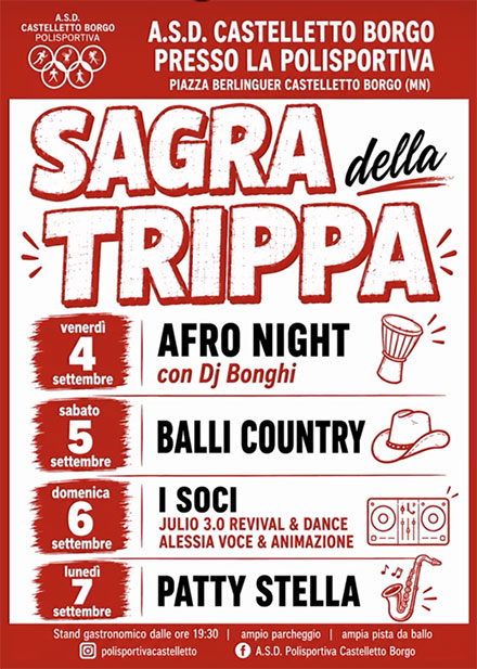 locandina Sagra della trippa di Castelletto Borgo