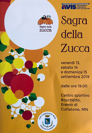 Sagra della Zucca 2019 Avis San Silvestro Curtatone (MN)