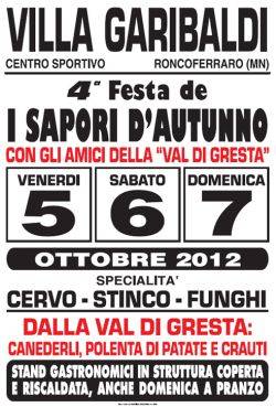 Festa I Sapori d'Autunno 2012 a Villa Garibaldi di Roncoferraro (Mantova)