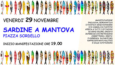 Sardine a Mantova Raduno Piazza Sordello 29/11/2019