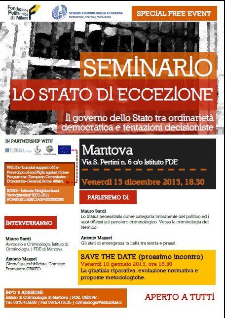 Seminario Lo Stato di Eccezione