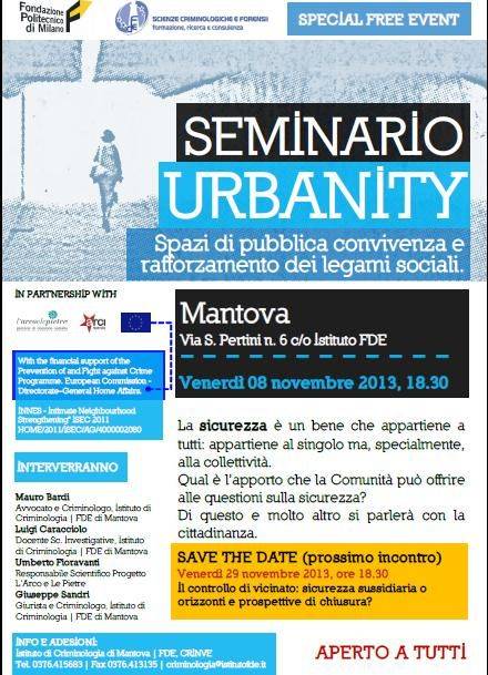 Seminario Urbanity Mantova FDE