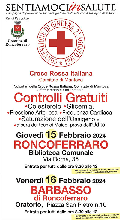 Sentiamoci in salute di Croce Rossa Italiana Roncoferraro 2024