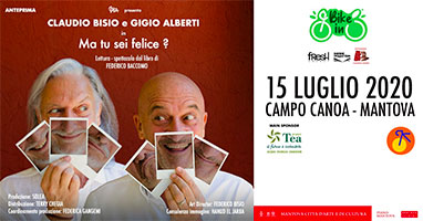 Spettacolo Claudio Bisio e Gigio Alberti Mantova Campo Canoa 2020