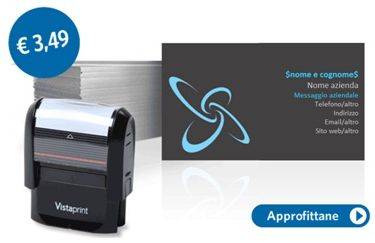 Stampa biglietti da visita con Vistaprint