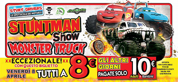 Stuntman e Monster Truck Show Mantova 8-18 aprile 2022