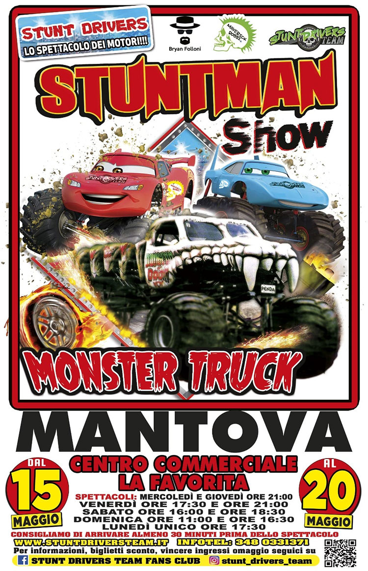 Stuntman e monster truck show Mantova 2024