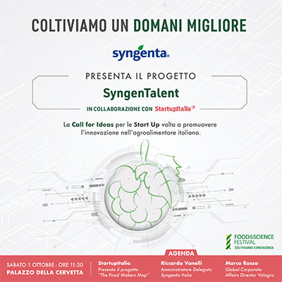 SyngenTalent Syngenta Mantova Food Science Festival 2022