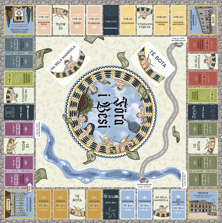 tabellone Monopoli Föra i Bèsi Mantova