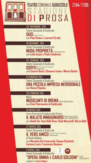 Stagione 2014 2015 Teatro Comunale di Guidizzolo (MN)