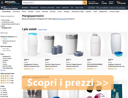 vendita mangiapannolini su Amazon