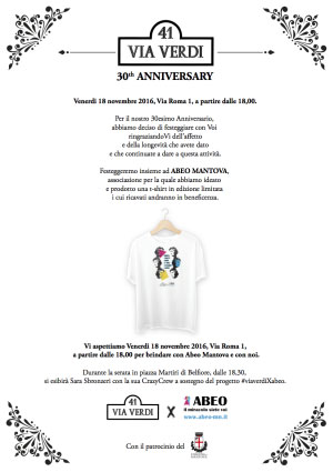 Via Verdi 41 Mantova Beneficienza Abeo 2016