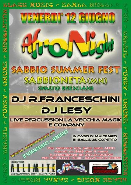 Volantino Afronight