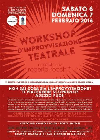 workshop improvvisazione teatrale Roberto Rocchi Mantova 2016